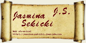 Jasmina Sekicki vizit kartica